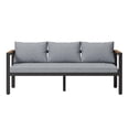 thumbnail image 2 of Cannes Aluminum Patio Sectional Set, Dark Grey, 2 of 11