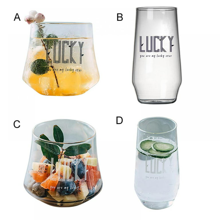 ins Drinking Glasses Glass Cups Simple and durable tropical cover candy  color Glasses Iced Coffee Glasses Cute Tumbler Cup Ideal for Whiskey Soda  Tea Water girls home offic Milk juice glass cup