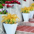 thumbnail image 3 of ZOELNIC 12 Bundles Artificial Flowers Outdoor UV Resistant Flowers No Fade Faux Plastic Plants Garden Porch Window Box Decorating (Yellow), 3 of 9