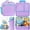 Cotton Candy, variant on Bento Lunch Box Set for Teen Adult, Lunch Food Container 3-4 Compartment with 14 OZ Water Bottle, Food Jar, Insulated Lunch Bag, Sauce Cup, Utensils, Red & Green