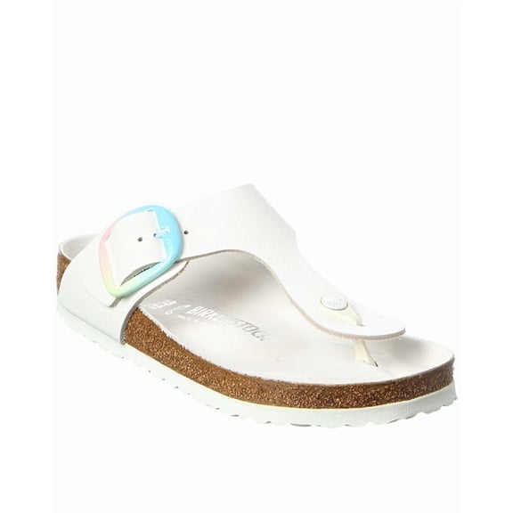 Birkenstock Gizeh Big Buckle Leather Sandal, 35, White