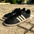 thumbnail image 1 of Adi-das Cloudfoam Advantage Mens Shoe 12 Black White Leather Sneakers B74264, 1 of 6