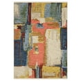 thumbnail image 5 of HomeRoots 575468 3 x 5 ft. Abstract Rectangle Area Rug with Fringe, Beige, Yellow & Pink, 5 of 5