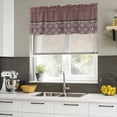 thumbnail image 4 of 2 Pack Valances for Window, Boho Red Brown Flower Short Curtains for Kitchen Bedroom Living Room, Abstract Bohemia Pesley Floral Rod Pocket Small Window Treatment Valance Drapes 42 x 12 Inch, 4 of 8