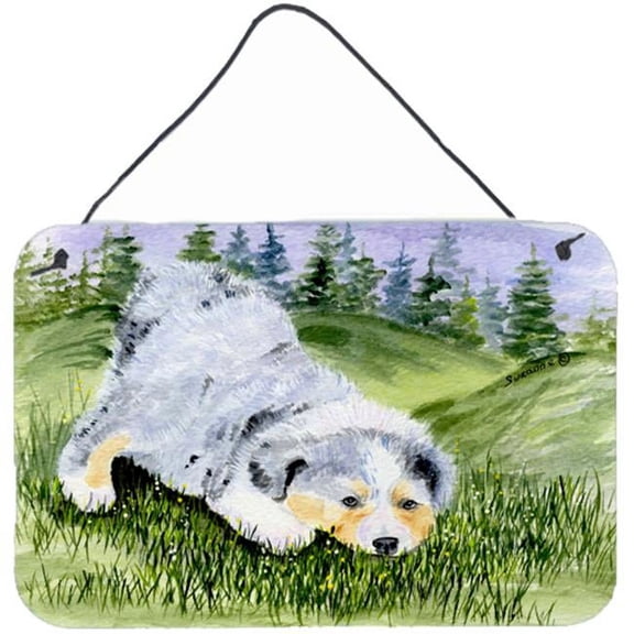 Australian Shepherd Indoor Aluminium Metal Wall Or Door Hanging Prints