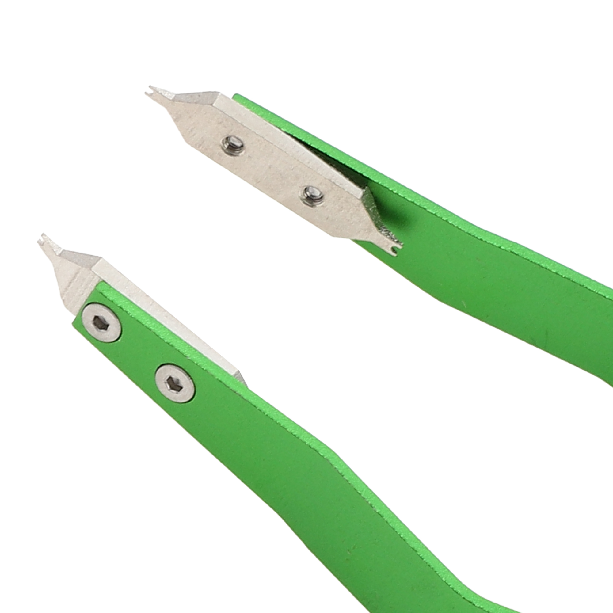 Unique Bargains V-Shaped Watch Spring Bar Tweezers Aluminum Alloy Repair Tool Green