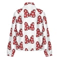 thumbnail image 6 of Jackets for Women Winter Coat Jackets Flannel Stand Collar Jacket(Polka Dot Mouse Bow,Size:S-4XL), 6 of 7