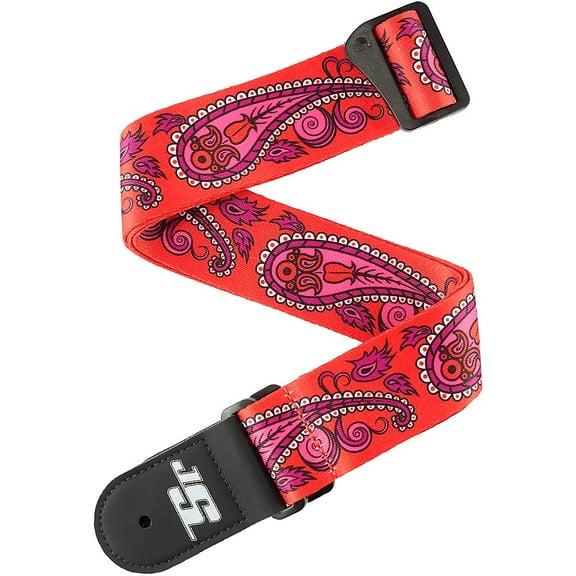 D'Addario Joe Satriani Guitar Strap, Paisley Red