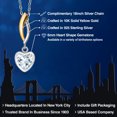 thumbnail image 2 of Gem Stone King 925 Silver and 10K Yellow Gold Sky Blue Aquamarine Pendant Necklace for Women | 0.73 Cttw | Gemstone March Birthstone | Heart Shape 6MM | With 18 inch Chain, 2 of 6