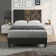thumbnail image 5 of Bed Frame with Headboard, Upholstered Bed Frame, Heavy-Duty Platform Bed Frame, Upholstered Mattress Foundation No Box Spring Needed, 5 of 7