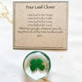 thumbnail image 3 of Wmool Lucky Crystal Four Leaf Clover Hug with Card St Patricks Day, 3 of 8