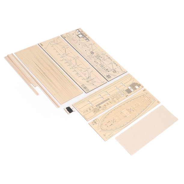 Kit De Modelo De Barco, Modelo De Barco Escala 1/100 De Madera Más Suave Para Niños DIY