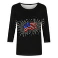 thumbnail image 4 of Cavosen Patriotic T Shirts for Women 4th of July 3/4 Sleeve Crewneck Tops USA Flag Print T Shirts Lady XL Red White and Blue Casual Tops Funny Patriotic Tunic Tees 2025 Patriotic Clothes, 4 of 5