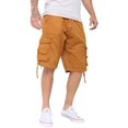 thumbnail image 3 of Mens Casual Slim Fit Cotton Solid Multi-Pocket Cargo Twill Shorts Mud 34, 3 of 6
