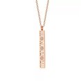 thumbnail image 7 of 6mm Roman Numerals Cz Pendant Men Women Titanium Steel Rose Gold/Silver Necklace, 7 of 7