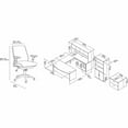 thumbnail image 6 of Studio C 72W U Desk with Chair and Storage in Hansen Cherry - Engineered Wood, 6 of 7