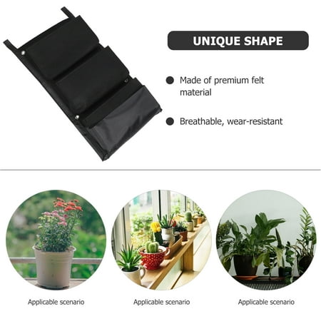 

Vertical Hanging Wall Planter Large-capacity Plant Bag Thicken Felt Plant Growing Bag for Gardening