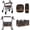 Black Cat Butterfly Paw Brown, variant on COEQINE Rollator Walker Seat and Backrest Covers with Foldable Attachment Pouch 3 Pieces Set, Detachable Rollator Walker Accessories Gifts for Family, Blue Dog Paw Star