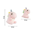 thumbnail image 3 of Dinosaurio De Peluche con Cuerno Tierno Rosa Importadora La Merced Felpa Suave, 3 of 4
