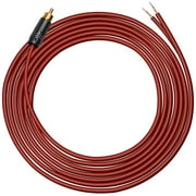 Yuchenfeng RCA to Bare Wire Speaker Cable 5FT14AWG OFC for Direct Connect Speakers and DIY Plugs - Corrosion-Resistant,