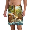 thumbnail image 2 of Salouo Lazy Home Style Guinea Pig Pattern Swim Trunks for Men,Men's Hawaiian Bathing Suit Swimsuits Quick Dry Swimming Board Shorts Beach Shorts with Pockets-XX-Large, 2 of 6