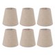 thumbnail image 1 of 6Pcs Small Lamp Shade Clip On Drum Linen Fabric Lampshade for Candle Bulbs Lighting Accessories, 1 of 4