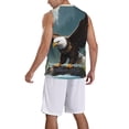 thumbnail image 2 of Sikiie Forest River Bald Eagle Basketball Jersey Reversible Men's Mesh Athletic Sports Shirts Training Practice S-4XLLarge, 2 of 6