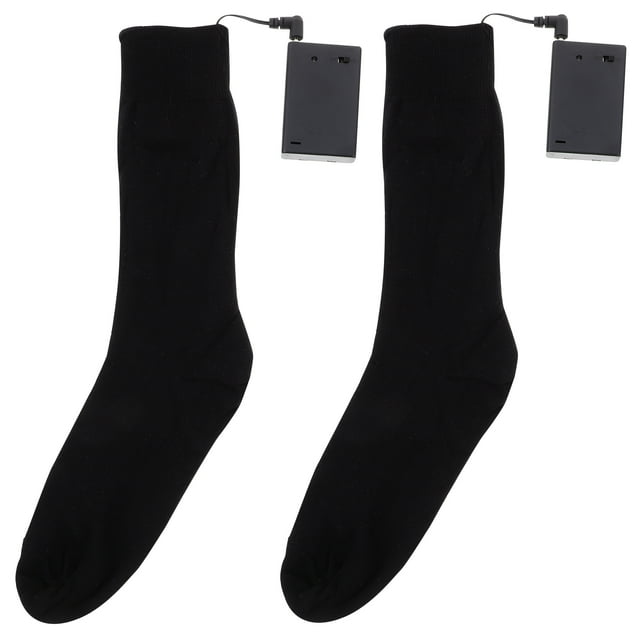 Calcetines térmicos de 4.5V Calcetines calefactores de batería cálidos de doble capa de algodón Sin batería
