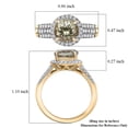 thumbnail image 6 of LUXORO AAA Turkizite White Diamond Round 10K Yellow Gold Halo Ring for Women Jewelry Size 7 Ct 2.55 G-H Color I3 Clarity Birthday Christmas Gifts, 6 of 6