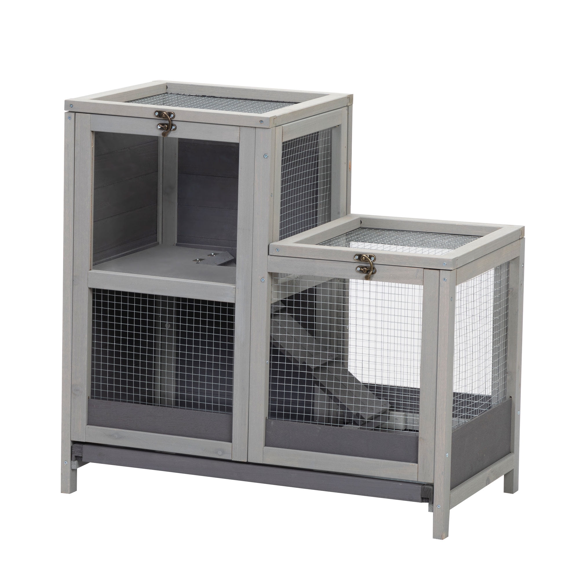 Pefilos 30" Hamster Cage Indoor Wooden Rabbit Hutch Outdoor Bunny Hutch, Guinea Pig Cages, Small Animals Hutch, Beige Pefilos 30" Hamster Cage Indoor Wooden Rabbit Hutch Outdoor Bunny Hutch, Guinea Pig Cages, Small Animals Hutch, Beige