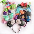 thumbnail image 2 of Diadema con orejas de Mickey Mouse Original de Disney Shanghai Disney lazos grandes orejas disfraz diadema Cosplay felpa adulto/niños diadema regalo Gao Jinjia LED, 2 of 2
