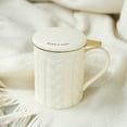 thumbnail image 6 of Pinky Up Annette Knit Ceramic Tea Mug and Infuser, Tea Cup, White, 12oz, 6 of 7