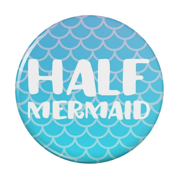 Half Mermaid With Blue Scales Kitchen Refrigerator Locker Button Magnet