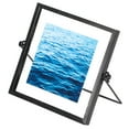 thumbnail image 3 of Modern Metal Floating Tabletop Photo Picture Frame with Glass Cover and Easel Stand, 3 of 9