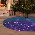 thumbnail image 6 of Picia Purple and Green Glitter Print Christmas Tree Skirt , Christmas Tree Skirt Ornaments for Merry Christmas Holiday Party Decorations Indoor Outdoor-30", 6 of 7
