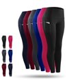 thumbnail image 4 of Legging Femme Doublé Polaire Résistant à l'Eau Taille Haute Thermique Hiver Randonnée Course Poches Noir TG, 4 of 5
