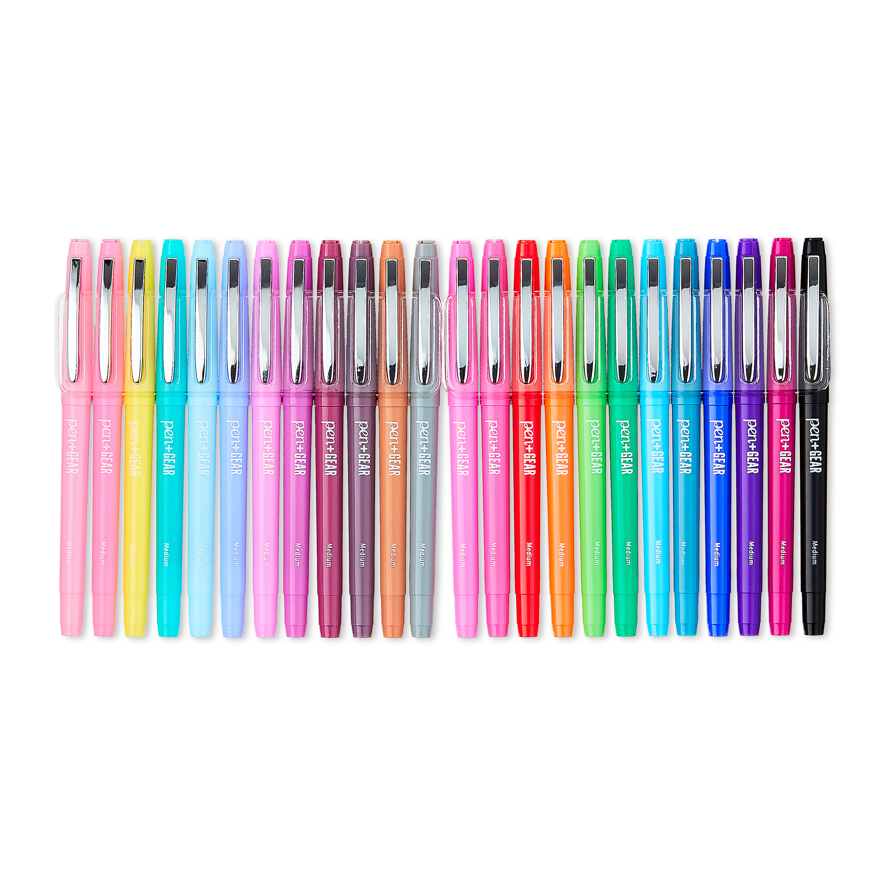 Plumones de punta de fieltro Pen+Gear, punta mediana, colores surtidos, 24 piezas 7