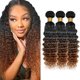 thumbnail image 1 of Hair Bundles HuxoWax 1B430, cabello humano degradado, onda profunda, 12 a 16 pulgadas, 1 of 7