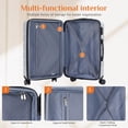 thumbnail image 4 of LIFERECORD Carry-On Luggage, 20 inch Hard Shell Rolling Suitcase for Travel Expandable Lightweight with Spinner Wheels TSA Lock, Light Grey, 4 of 10