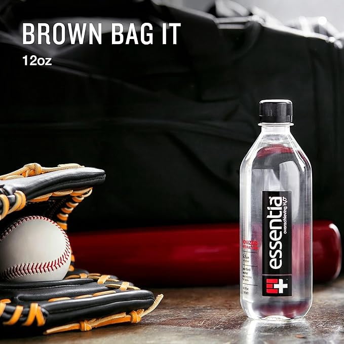 Essentia Water; Ionized Alkaline Bottled Water; 99.9% Pure; 9.5 pH or Higher; Consistent Quality in Every BPA and Phthalate-Free Bottle; 12 Fl Oz (Pack of 12)