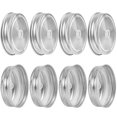 thumbnail image 1 of Couvercles de Bocaux Mason, 8 Pcs 70mm Couvercles de Bocaux Mason à Ouverture Régulière avec Trou pour Paille Couvercles de Bocaux en Acier Inoxydable Étanches Couvercles de Bocaux Antirouille, 1 of 1