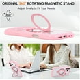 thumbnail image 2 of For iPhone 15 Plus Case Compatible with MagSafe, Rugged PC+TPU Back Cover with Magnetic 360° Kickstand Ring Holder, Anti-Scratch, Shock-Absorbent, Non-Slip Grip, Anti-Fingerprint,Pink, 2 of 9