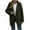 Army Green, variant on Yangnuo Womens Trendy Warm Lapel Suede Cotton Jacket 2025 Women Winter Solid Velvet Coat Long Sleeve Turn-down Collar Zipper Jacket Overcoat
