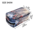 thumbnail image 3 of BZSMCE Makeup and Cosmetic Bag Women Simple Roses Blooming in Snowy Forest Pattern Square Cosmetic Bag, 3 of 6