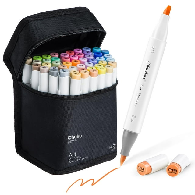 Juego de rotuladores con forma de alcohol Ohuhu Honolulu, 48 colores