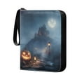 thumbnail image 2 of Game Card Storage Bag Collectible Trading Card Albums The 4-Pocket Card Binder With 50-Page Sleeve Can Hold 400 Game Cards Halloween Horror Pumpkin, 2 of 6