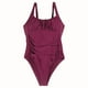 thumbnail image 3 of Gibobby Batas de baño mujeres spa Trajes de baño de una pieza para mujer, traje de baño de talle con barriga, traje de baño con en la espalda, Monokini, (Rojo,CH), 3 of 4