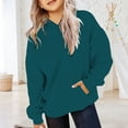 thumbnail image 2 of KAUOD Teen Girls Oversized Hoodies Cotton Trendy Pullover Sweatshirts Tops with Pockets Kids Plain Cute Hoodie Clothes, 2 of 5