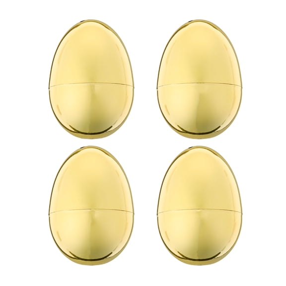 Gold Metallic Eggs, 4", 4 Count, Easter by Way To Celebrate