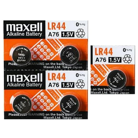 5 x Maxell LR44 Watch Batteries, LR44 Battery AG13, SR44SW, SR44W